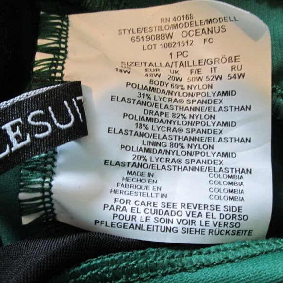 Miraclesuit  Plus Size Oceanus One Piece Malachite NWT Sz18W - Picture 9 of 13